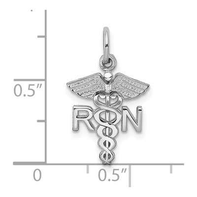10K White Gold RN Pendant – view 3