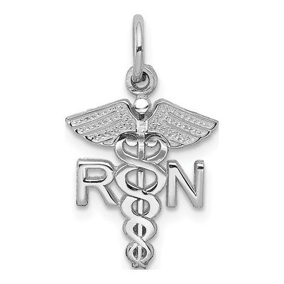 10K White Gold RN Pendant