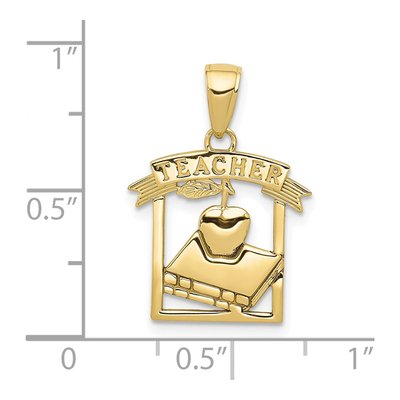 10K Yellow Gold Teacher Frame Pendant – view 4