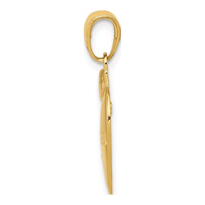 10K Yellow Gold Teacher Apple Number 1 Pendant – view 3