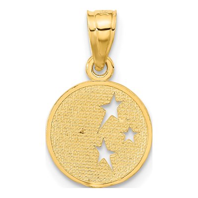 10K Yellow Gold Moon Stars Pendant – view 5