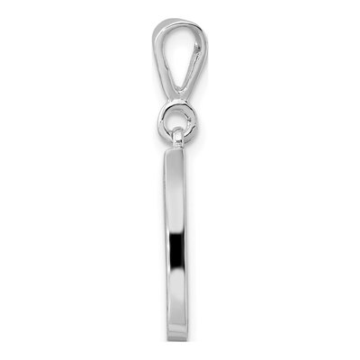10K White Gold Initial I Filigree Pendant – view 3