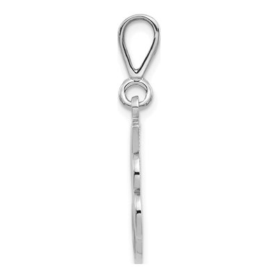10K White Gold Filigree Initial J Pendant – view 3