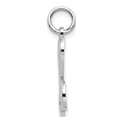 10K White Gold Filigree Initial K Pendant – view 3