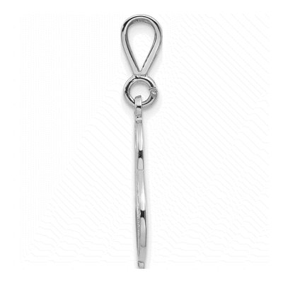 10K White Gold Filigree Initial S Pendant – view 3
