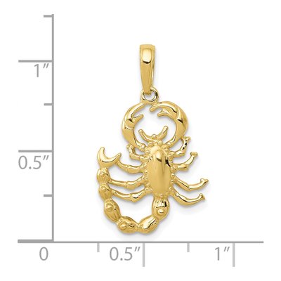 10K Yellow Gold Scorpion Pendant – view 4
