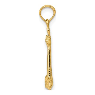 10K Yellow Gold Lighthouse Pendant – view 3