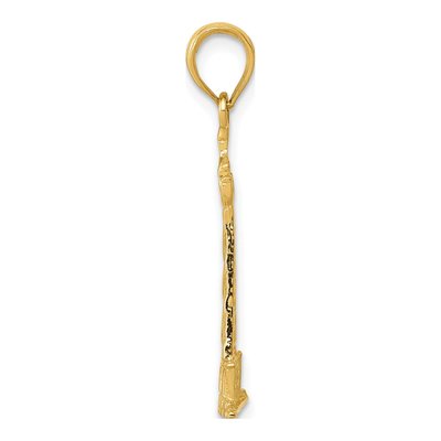 10K Yellow Gold Lighthouse Pendant – view 3