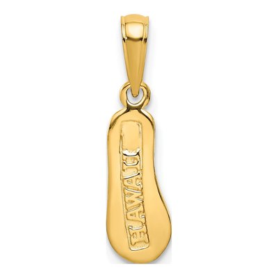 10K Yellow Gold 3-D Hawaii Flip-Flop Pendant – view 5