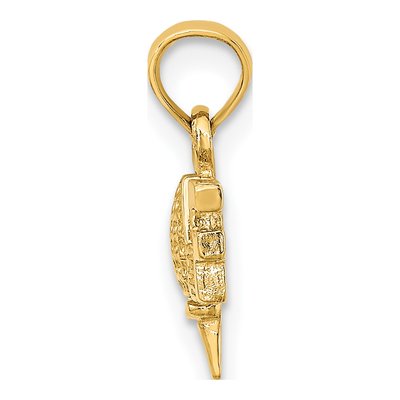 10K Yellow Gold Golf Pendant – view 3