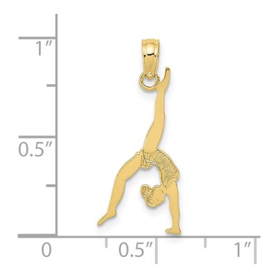 10K Yellow Gold Gymnast Pendant – view 4