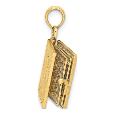 10K Yellow Gold 3-D Bible Pendant – view 7