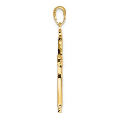 10K Yellow Gold Cross Pendant – view 3