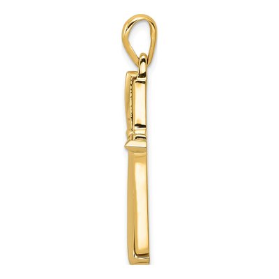 10K Two-Tone Gold Cross Pendant – view 3