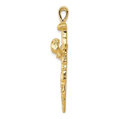 10K Yellow Gold Nail Cross Pendant – view 3