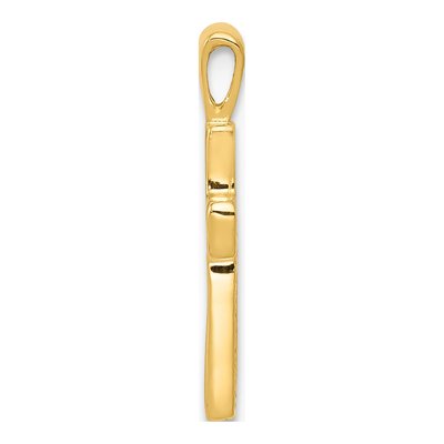 10K Yellow Gold Small Cut-Out Cross Charm – view 3