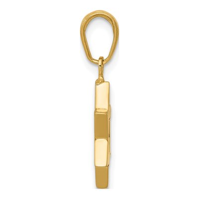 10K Yellow Gold Star of David Pendant – view 3