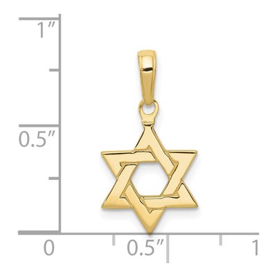 10K Yellow Gold Star of David Pendant – view 4