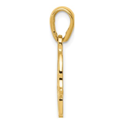 10K Yellow Gold Star of David Chamseh Pendant – view 3