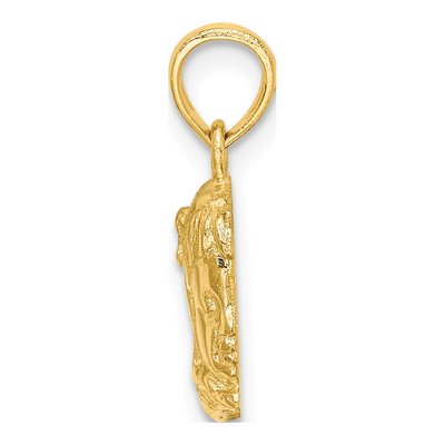 10K Yellow Gold Girl Head Pendant – view 3