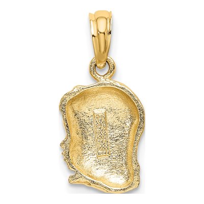 10K Yellow Gold Girl Head Pendant – view 5
