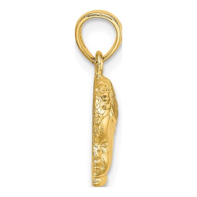 10K Yellow Gold Boy Head Pendant – view 3