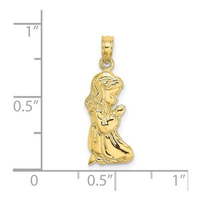 10K Yellow Gold Praying Girl Charm – view 4