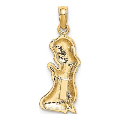 10K Yellow Gold Praying Girl Charm – view 5