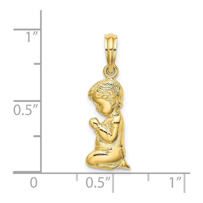 10K Yellow Gold Praying Boy Charm – view 4