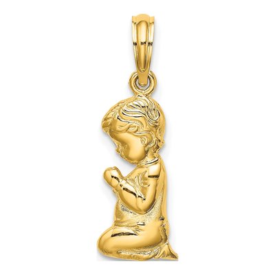 10K Yellow Gold Praying Boy Charm