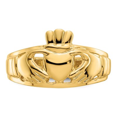 10K Yellow Gold Claddagh Ring – view 6