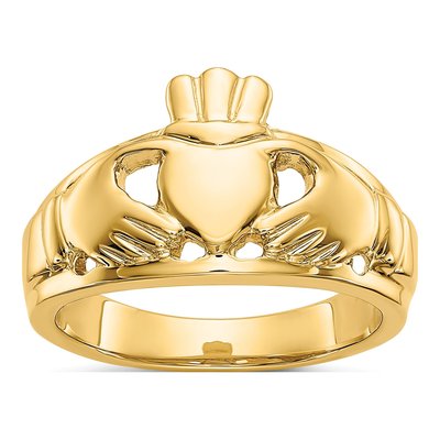 10K Yellow Gold Claddagh Ring