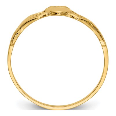 10K Yellow Gold Claddagh Ring – view 3