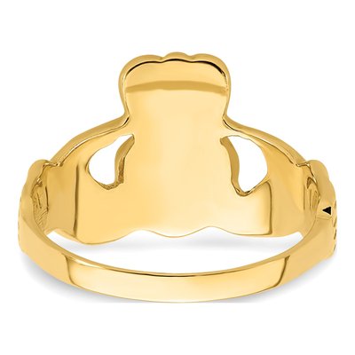 10K Yellow Gold Claddagh Ring – view 7