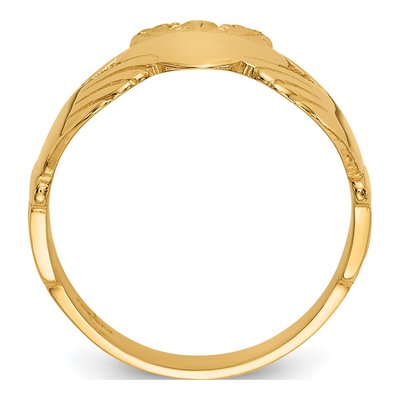 10K Yellow Gold Claddagh Ring – view 3