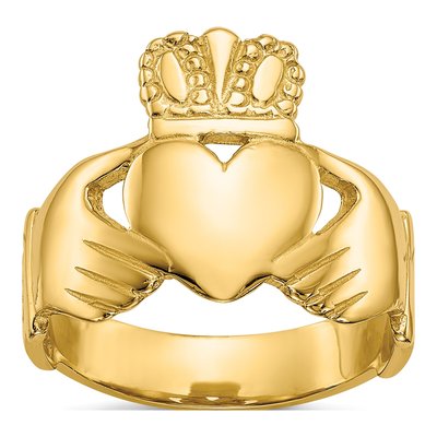 10K Yellow Gold Claddagh Ring