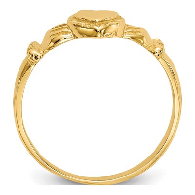 10K Yellow Gold Claddagh Ring – view 2