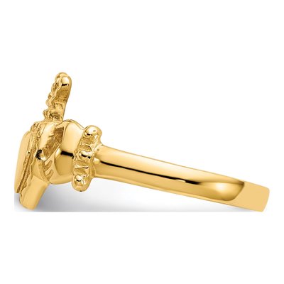 10K Yellow Gold Claddagh Ring – view 3