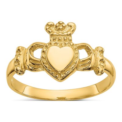 10K Yellow Gold Claddagh Ring