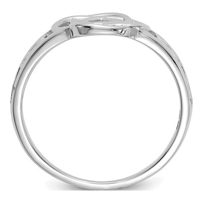 10K White Gold Celtic Knot Ring – view 3