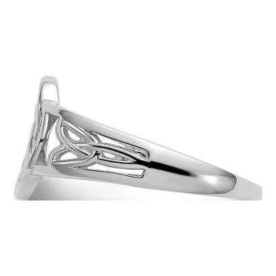 10K White Gold Celtic Knot Ring – view 4