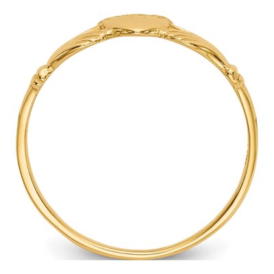 10K Yellow Gold Claddagh Ring – view 3