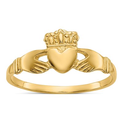 10K Yellow Gold Claddagh Ring