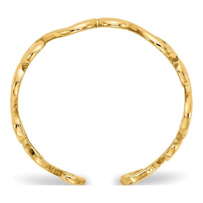 10K Yellow Gold Swirl Toe Ring – view 2