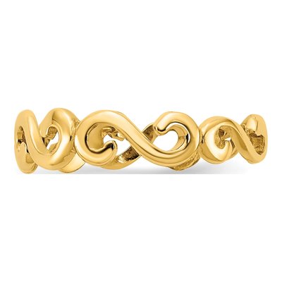 10K Yellow Gold Swirl Toe Ring – view 3