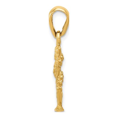 10K Yellow Gold 3-D Cactus Pendant – view 3