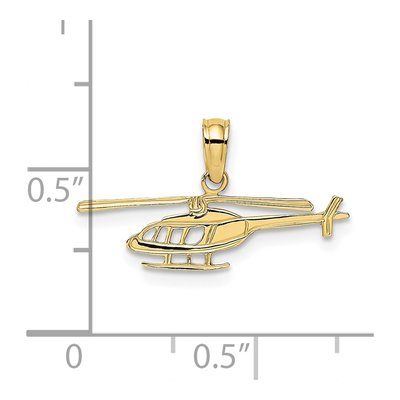 10K Yellow Gold Helicopter Pendant – view 4