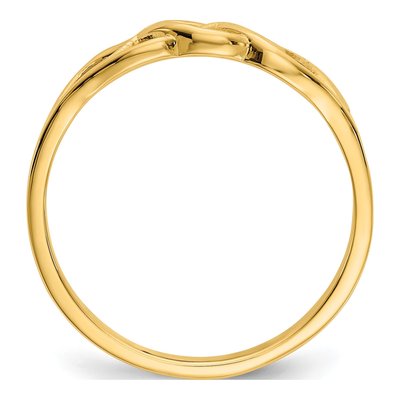 10K Yellow Gold Free Form Knot Ring – view 3
