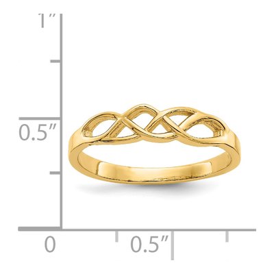 10K Yellow Gold Free Form Knot Ring – view 4