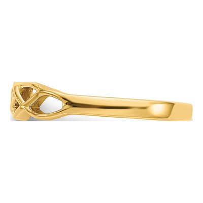 10K Yellow Gold Free Form Knot Ring – view 5